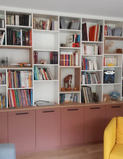 Bibliothèque murale sur-mesure à Caen - AC Tendance