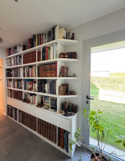Grande bibliothèque sur-mesure à Caen - AC Tendance