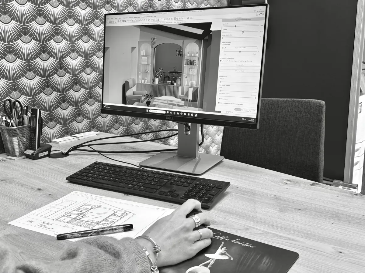 Visuel biblio architectes d'intérieur à Caen - Création de visuels 3d - AC Tendance